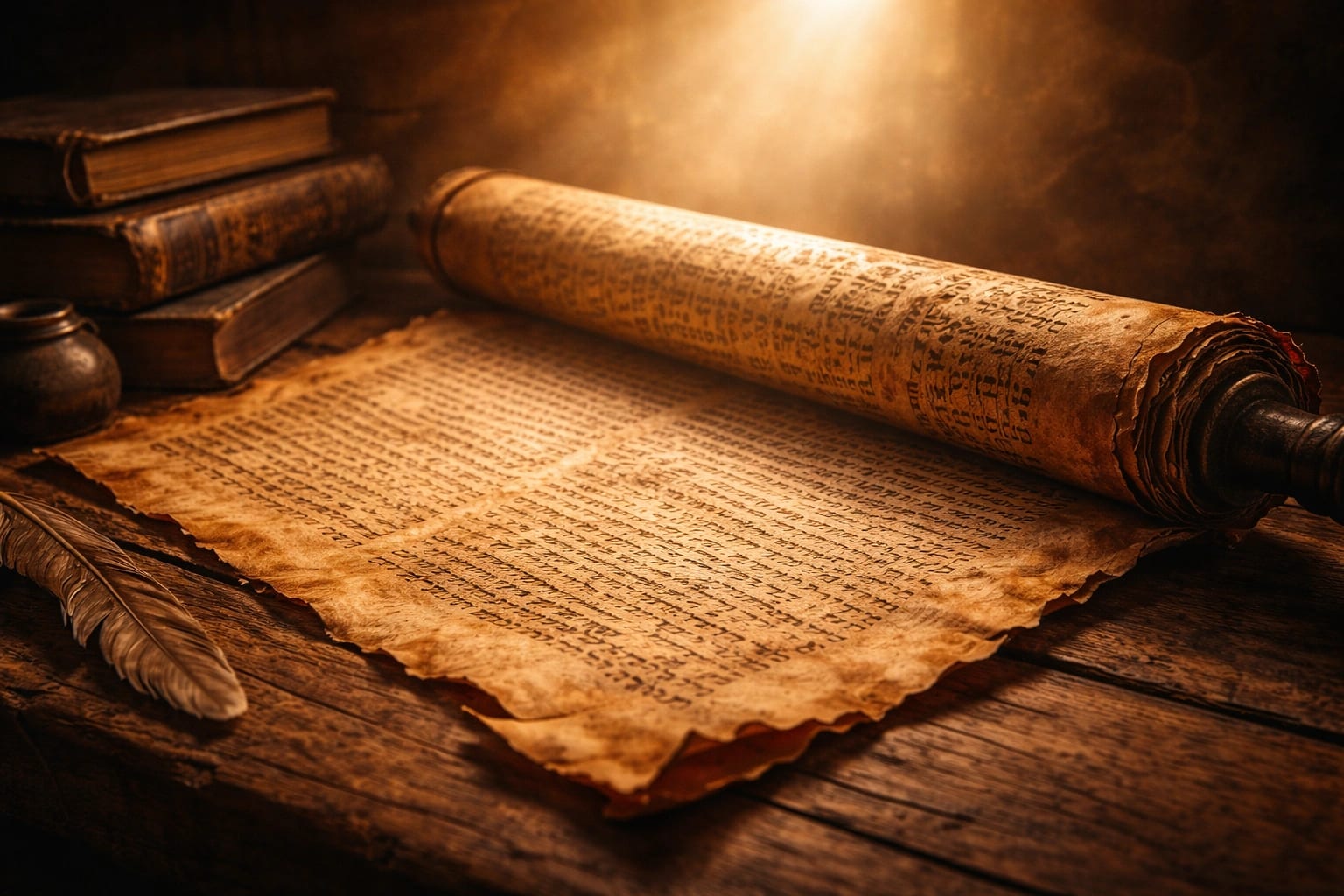 Scroll of papyrus representing the Book of Moses