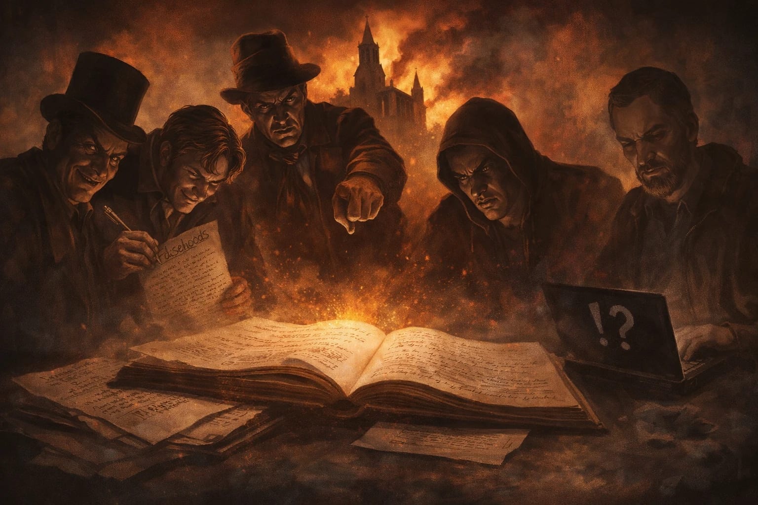 Image depicting anti mormons and their evil intents