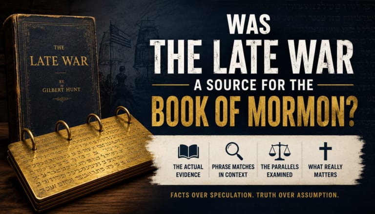 Comparing the Late War and Book of Mormon argument