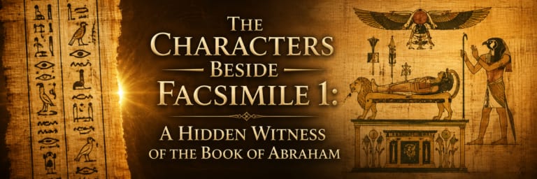 Characters beside facsimile 1 witness book of abraham